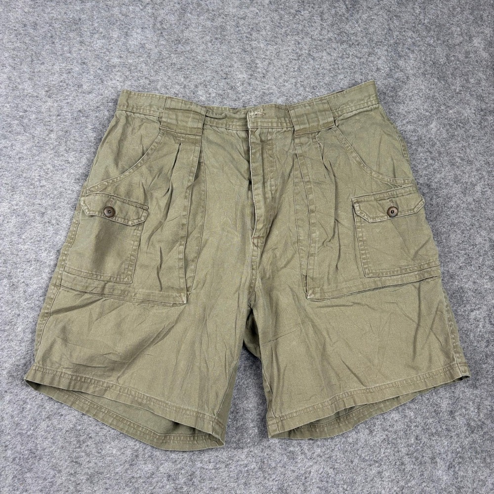 Ash Creek Trading Cargo Shorts Mens‎ 34 Green Utility Gorpcore Hiking Outdoor